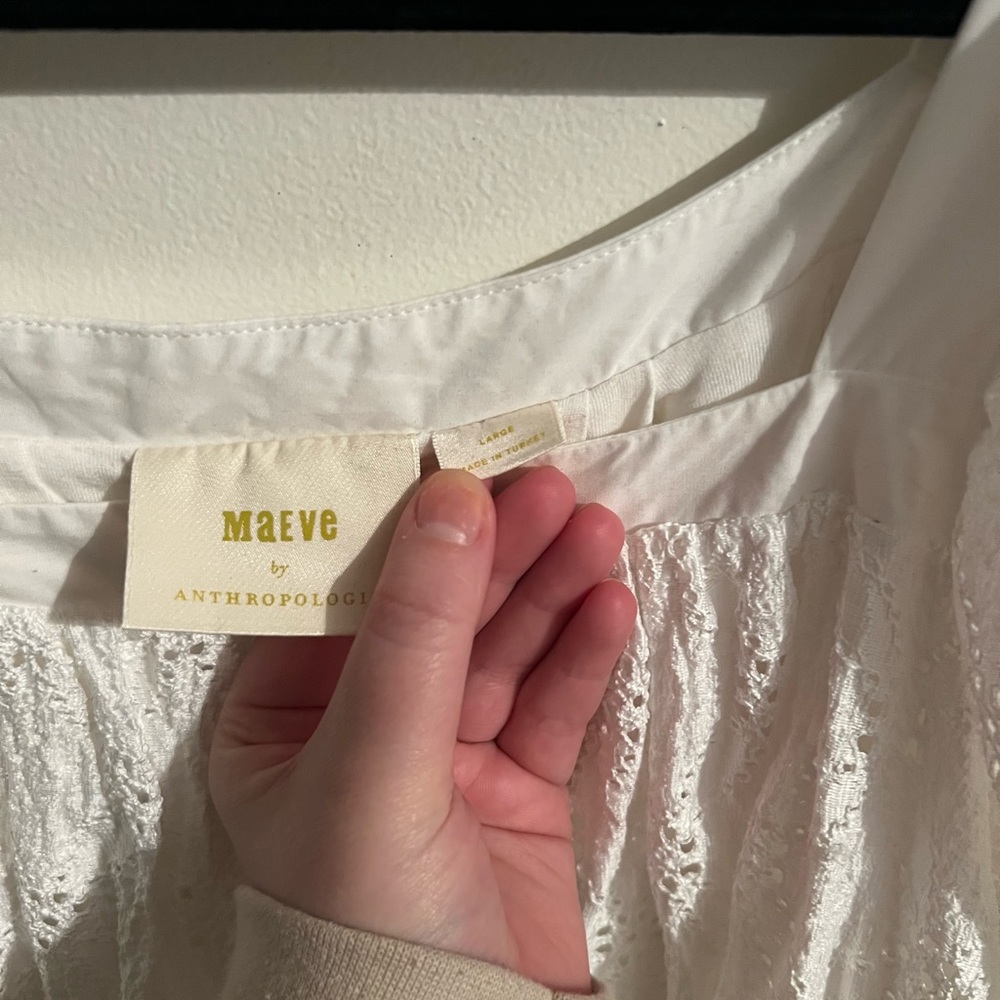 Anthropologie Midi White Dress